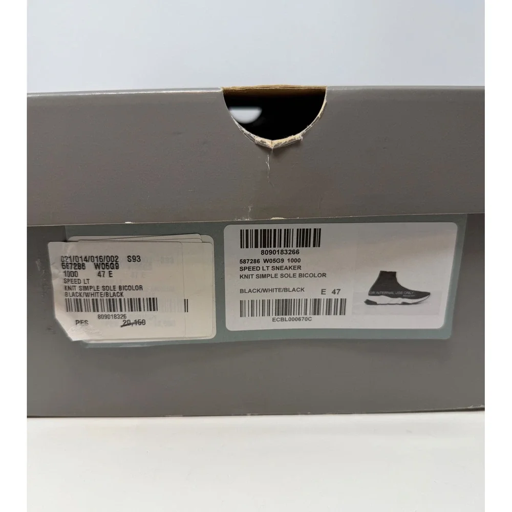Balenciaga Speed Trainer Black/White Size 14 US 47 EU